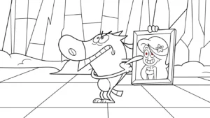 image de coloriage Zig e Sharko pour enfant
