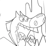 coloriage Zig e Sharko pour enfant de 5 ans