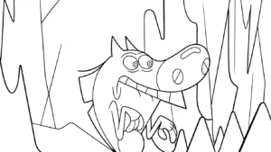 coloriage Zig e Sharko pour enfant de 5 ans