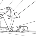 coloriage Zig e Sharko à imprimer pour enfant de 2 ans