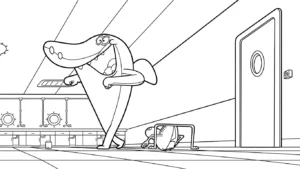 coloriage Zig e Sharko à imprimer pour enfant de 2 ans
