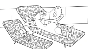 coloriage Zig e Sharko pour primaire