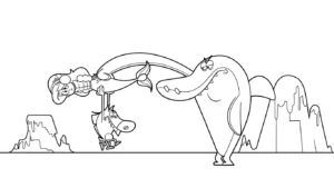 coloriage Zig e Sharko à imprimer pour enfant de 12 ans