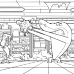 coloriage Zig e Sharko à imprimer pour enfant de 3 ans