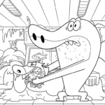 image pour coloriage Zig e Sharko enfant