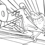 coloriage Zig e Sharko à imprimer pour enfant de 6 ans