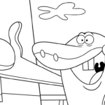 coloriage Zig e Sharko à imprimer pour enfant de 7 ans