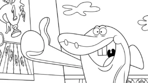 coloriage Zig e Sharko à imprimer pour enfant de 7 ans
