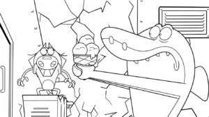 a imprimer coloriage Zig e Sharko gratuit