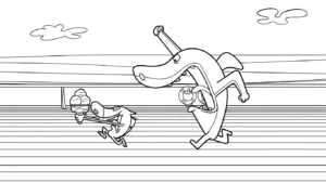 coloriage Zig e Sharko à imprimer a4