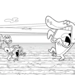 télécharger coloriage Zig e Sharko gratuit