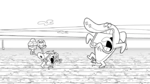 télécharger coloriage Zig e Sharko gratuit