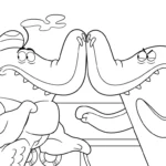 coloriage Zig e Sharko a imprimer