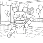 coloriage FNAF et découpage à imprimer