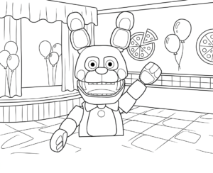coloriage FNAF et découpage à imprimer
