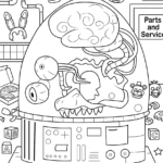 coloriage FNAF a imprimer pour enfant de 4 ans