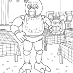 coloriage FNAF à imprimer pour enfant de 9 ans