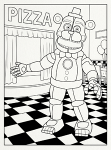 coloriage FNAF à imprimer