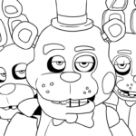 coloriage FNAF à imprimer pour enfant de 12 ans