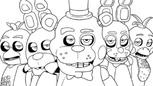 coloriage FNAF à imprimer pour enfant de 12 ans