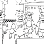 coloriage FNAF pour enfants a imprimer