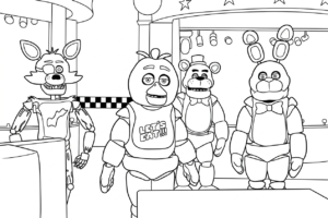 coloriage FNAF pour enfants a imprimer