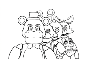 coloriage FNAF a imprimer pour enfant de 4 ans