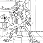 coloriage FNAF à imprimer pour enfant de 8 ans