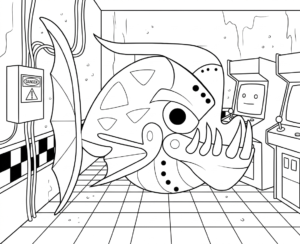 coloriage FNAF à imprimer pour enfant de 8 ans