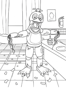 coloriage FNAF pour enfants a imprimer
