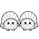 coloriage Kawaii Sushi update gratuit