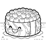 coloriage Kawaii Sushi update a imprimer gratuitement