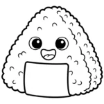 coloriage Kawaii Sushi update à imprimer pour enfant de 9 ans
