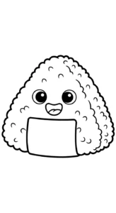 coloriage Kawaii Sushi update à imprimer pour enfant de 9 ans