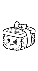 coloriage Kawaii Sushi update de pour enfants