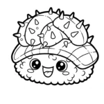 coloriage Kawaii Sushi update à imprimer pdf