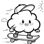 imprimer coloriage Nuage updated
