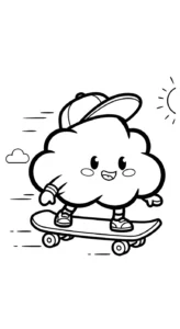 imprimer coloriage Nuage updated
