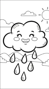 image pour coloriage Nuage updated enfant