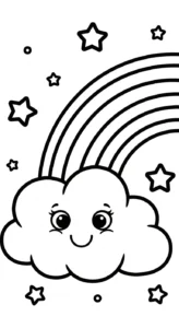 coloriage Nuage updated pour enfants à imprimer