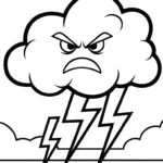 coloriage Nuage updated pour enfant de 5 ans