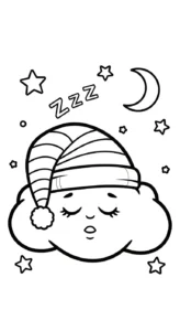 imprimer coloriage Nuage updated gratuit