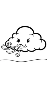 coloriage Nuage updated et dessin a imprimer