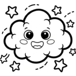 coloriage Nuage updated pour enfants a imprimer gratuit