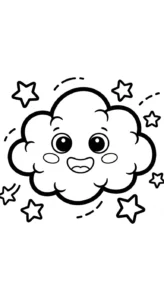 coloriage Nuage updated pour enfants a imprimer gratuit