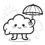 coloriage Nuage updated pour enfant de 5 ans