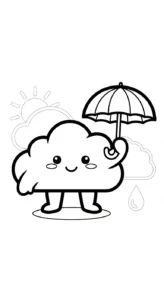 coloriage Nuage updated pour enfant de 5 ans
