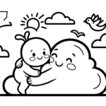 coloriage Nuage updated a dessiner et imprimer