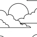 coloriage Nuage updated et decoupage a imprimer gratuit