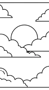 coloriage Nuage updated et decoupage a imprimer gratuit